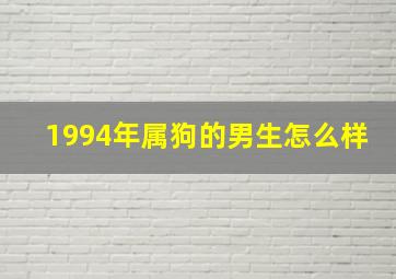 1994年属狗的男生怎么样