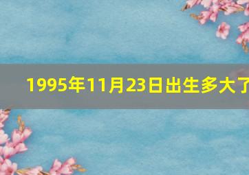 1995年11月23日出生多大了