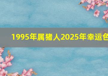 1995年属猪人2025年幸运色