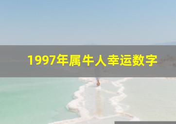 1997年属牛人幸运数字