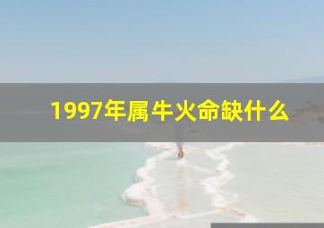 1997年属牛火命缺什么