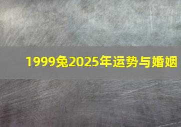 1999兔2025年运势与婚姻