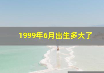 1999年6月出生多大了