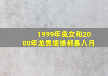 1999年兔女和2000年龙男姻缘都是八月