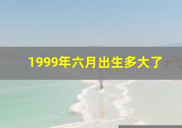 1999年六月出生多大了