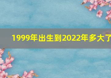 1999年出生到2022年多大了