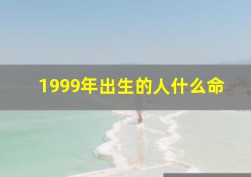 1999年出生的人什么命