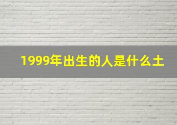 1999年出生的人是什么土