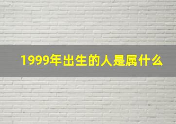 1999年出生的人是属什么