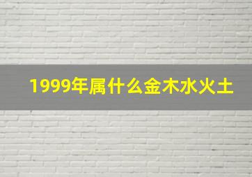 1999年属什么金木水火土