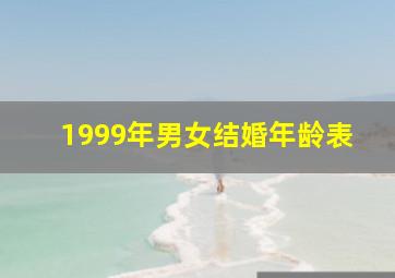 1999年男女结婚年龄表