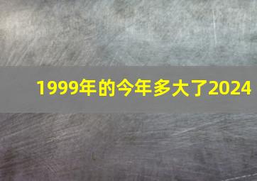 1999年的今年多大了2024