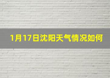 1月17日沈阳天气情况如何