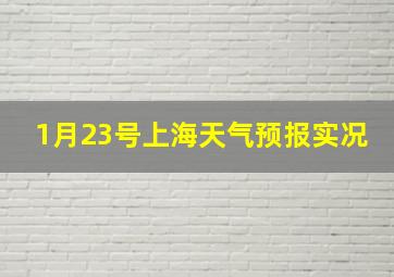 1月23号上海天气预报实况