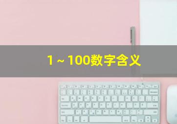 1～100数字含义