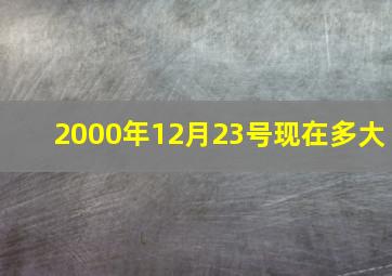 2000年12月23号现在多大