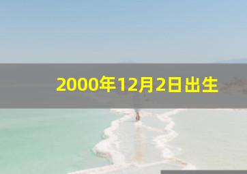 2000年12月2日出生