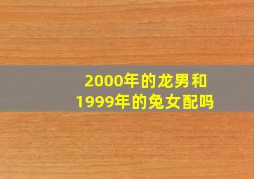 2000年的龙男和1999年的兔女配吗