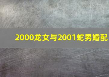 2000龙女与2001蛇男婚配