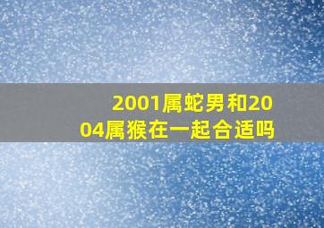 2001属蛇男和2004属猴在一起合适吗