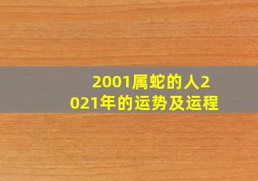 2001属蛇的人2021年的运势及运程