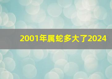 2001年属蛇多大了2024