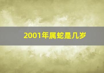 2001年属蛇是几岁