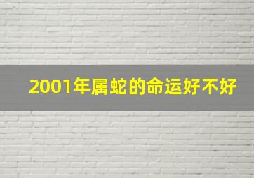 2001年属蛇的命运好不好