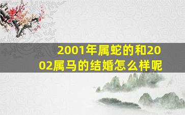 2001年属蛇的和2002属马的结婚怎么样呢