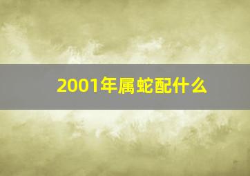 2001年属蛇配什么