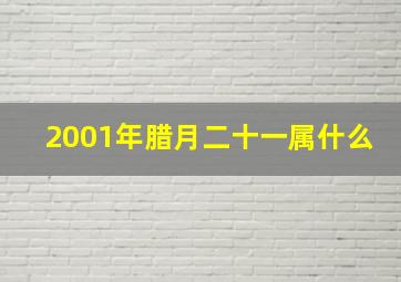 2001年腊月二十一属什么