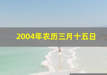 2004年农历三月十五日