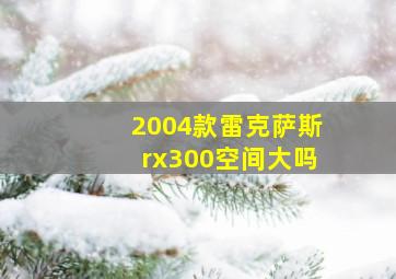 2004款雷克萨斯rx300空间大吗