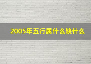 2005年五行属什么缺什么