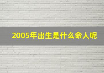 2005年出生是什么命人呢