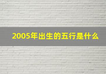 2005年出生的五行是什么