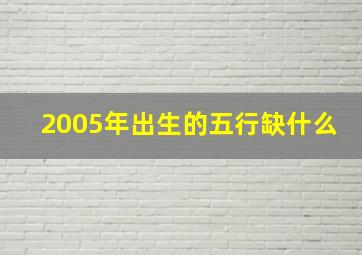 2005年出生的五行缺什么