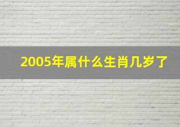 2005年属什么生肖几岁了