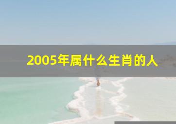 2005年属什么生肖的人