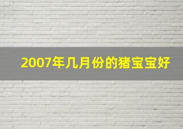 2007年几月份的猪宝宝好