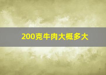 200克牛肉大概多大