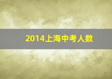 2014上海中考人数