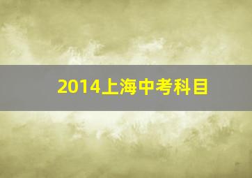 2014上海中考科目