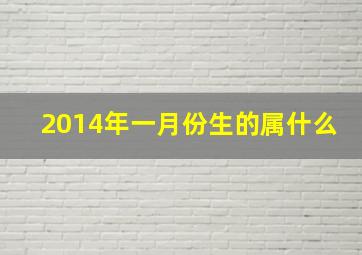 2014年一月份生的属什么