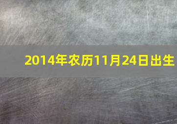 2014年农历11月24日出生