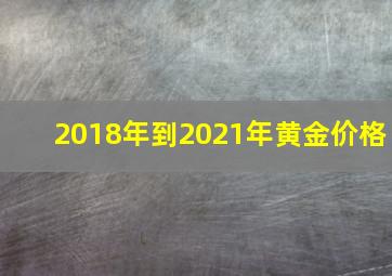 2018年到2021年黄金价格