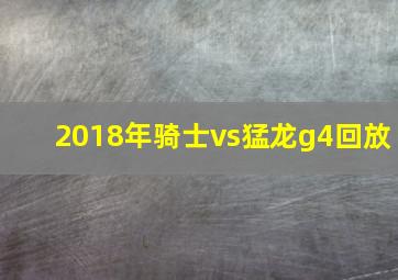 2018年骑士vs猛龙g4回放