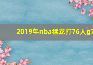 2019年nba猛龙打76人g7