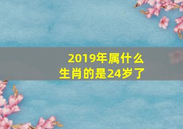 2019年属什么生肖的是24岁了