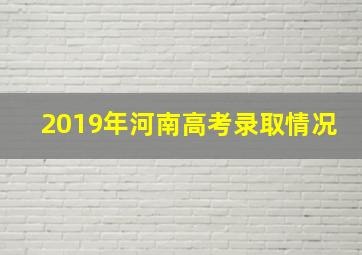 2019年河南高考录取情况